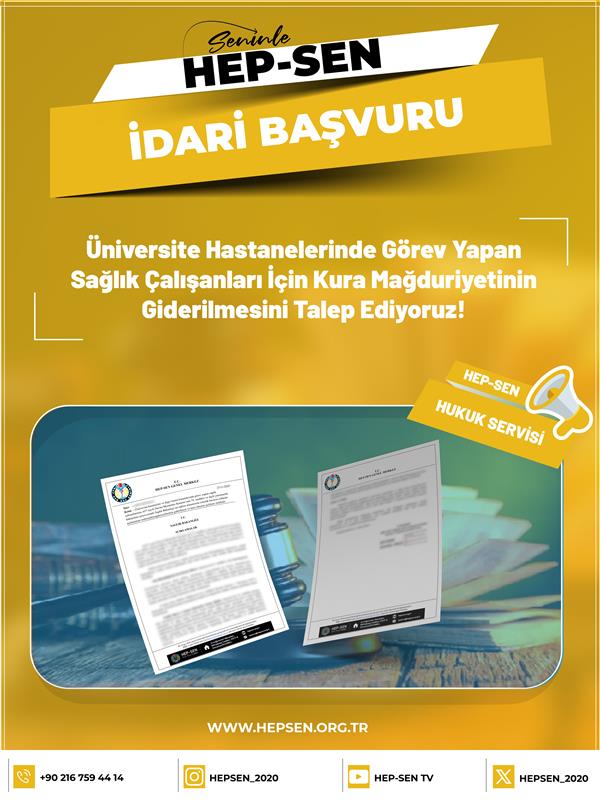 Üniversite Hastanelerinde Görev Yapan Sağlık Çalışanları İçin Kura Mağduriyetinin Giderilmesini Talep Ediyoruz